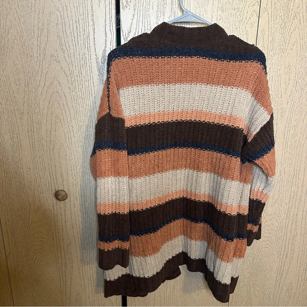 American Eagle Multicolored Striped Open Front Sweater Cardigan Oversized XS/S - Picture 12 of 12